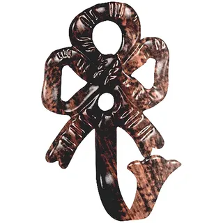 PRENDELUZ Raffhalter - 2-teiliges Set aus Schmiedeeisen, Finish in Schwarz und Kupfer, ideal für dekorative Befestigungen an Möbeln und Türen.