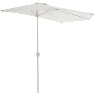 VCM Sonnenschirm halbrund 100 x 100 cm Weiß