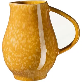 Gipfelstück Krug , Weiß, Dunkelgelb , Keramik , 1,65 l , 19.5 cm , Made in Europe , Geschirr, Kannen & Karaffen, Wasserkaraffen & Krüge
