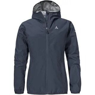 Schöffel Damen Jacket Style Migandi WMS, Allwetterjacke mit 2-Wege-Stretch, mit verstellbarer Kapuze, wasserdicht und atmungsaktiv, navy blazer, 42