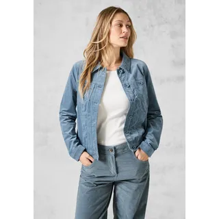 Cecil Damen B212275 Cordjacke, Dove Blue, L