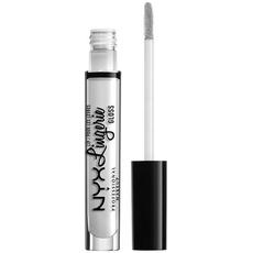 NYX Professional Makeup Lipgloss - Lip Lingerie Gloss, schimmernder Gloss in Nude, für unwiderstehlich volle Lippen, 3, 4 ml, Clear 01