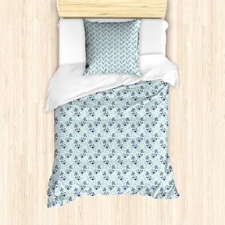 ABAKUHAUS Anker Mantele, Ozean-Tropfen-Navy Seil, Milbensicher Allergiker geeignet mit Kissenbezügen, 135 cm x 200 cm - 80 x 80 cm, Mint Green Dark Blue