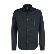 Brandit Rockstar Shirt Longsleeve Langarmhemd schwarz, Kariert, XXL