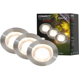 Briloner LED Boden-Einbaustrahler Connect to Shine3er Ergänzungsset 3x 1W warmweiß