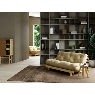 Karup Roots Schlafcouch Baumwolle/Polyester 2,5-Sitzer Braun