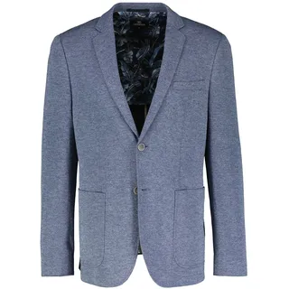 Jerseysakko LERROS "Jerseyblazer mit Innenfutter-Print", Herren, Gr. 26, blau (classic navy), 77% Polyester, 23% Viskose, Sakkos Jerseysakko