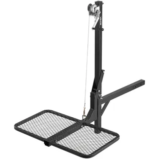 Vevor Game Hoist, Hirschhebezeug mit Anhängerkupplung & Hebesystem-Plattform, 136 kg Tragkraft, Wildhebezeug-Windenlift mit 5,08 cm Empfänger, 360-Grad-Schwenkwelle & faltbar, 1440x900x1310 mm
