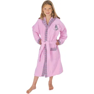 Kinderbademantel WÖRNER "Pferd rosa" Gr. 140, rosa, L:85cm, Baumwoll-Webfrottier, Hausmäntel, Kinderbademantel, mit Stickerei, mit Taschen, maschinenwaschbar, trocknergeeignet, Topseller