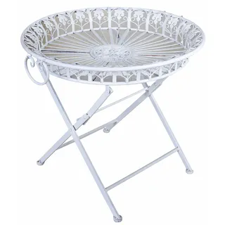 Klapptisch Beistelltisch Gartentisch Eisentisch Balkontisch Blumentisch Antik