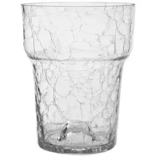 AzaliaDesign Blumentopf Transparent Kristall Glasscherben 13 cm Orchid Blumentopf Orchideen Orchideentopf Übertopf aus Glas Pflanztopf Übertopf aus Glas Blumenkübel Blumenübertopf |ø 13 cm, H 16cm