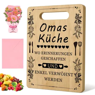 Oma Geschenk Geburtstag,Graviertes Bambus Schneidebrett,Oma und Opa Geschenk,Geburtstagsgeschenk,Muttertagsgeschenke,Ostergeschenke,Holzbrett Personalisiert,Muttertagsgeschenk für Oma