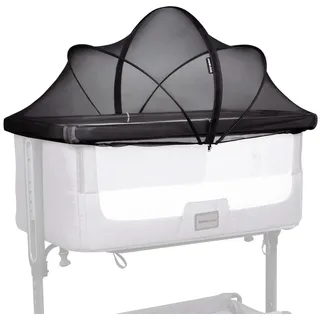 Beberoad Universal Moskitonetz für Babybett,Fliegengitter für Kinderbetten,Stabil Insektenschutz für Reisebett mit Reißverschluss,Dauerhaft Fliegennetz für Kinderbett,Beistellbett,96X55cm,Schwarz