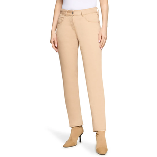 Relaxhose BETTY BARCLAY "Casual-Hose mit aufgesetzten Taschen", Damen, Gr. 40, EURO, beige (classic beige), Obermaterial: 92% Baumwolle CO. 6% Elastomultiester ELE. 2% Elasthan EL., Hosen Relaxhose