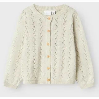 NAME IT Mädchen Nmfbanni Ls Knit Card Noos Strickjacke, Peyote melange), 98, EU