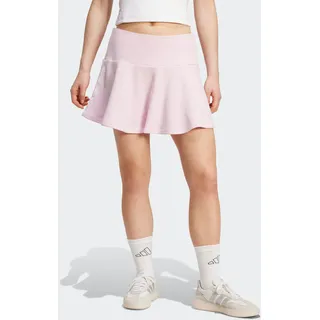 Sweatrock ADIDAS SPORTSWEAR "SEASONAL ESSENTIALS 3-STREIFEN", Damen, Gr. L, pink (clear pink, weiß), Obermaterial: 68% Baumwolle, 32% Polyester, Röcke Sweatrock, schmaler Schnitt, aus Baumwolle und Polyester, sportlicher Stil