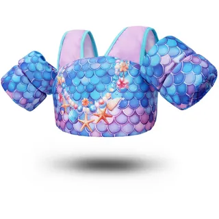 Zeraty Kinder Schwimmflügel für Kleinkinder Floaties Kinder Schwimmen Arm Band mit Schulter Harness Arm Wings, Schwimmen Aids Jacke für 20-50 lbs/2-6 Jahre alt Jungen/Mädchen