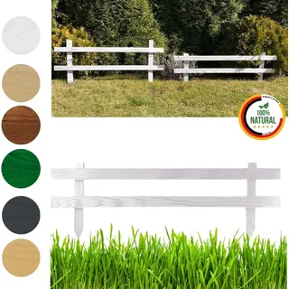 Floranica Gartenzaun 1 stk. 30 cm x 100 cm Weiß Steckzaun Zierzaun Friesenzaun zum Stecken Vorgartenzaun - Weiß