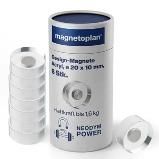 Magnetoplan Magnet, Brillante Design-Magnete, 8 x)