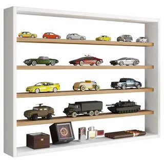 VCM Wandregal »Holz Wandregal Wandvitrine Regal Deko Osado L«, weiß