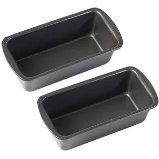 2 Stk Edelstahl Brotbackform, 19x9x6cm Klein Kastenform Kuchen Backform Rechteckig Kastenform Brot Brotbackformen mit Antihaftbeschichtung Brotformen zum Backen für Backofen, Ninja Heißluftfritteusen
