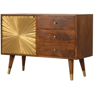 Artisan Furniture Sideboard 35 x 60 x 85 cm Braun / Gold