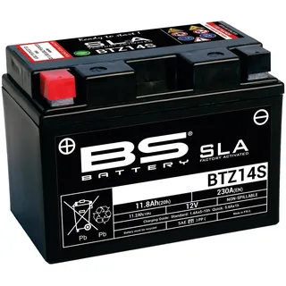 BS Battery 300638 BTZ14S AGM SLA Motorrad Batterie, Schwarz