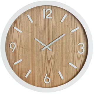 Gilde Wanduhr Arlington 60,0cm 60 braun/weiß