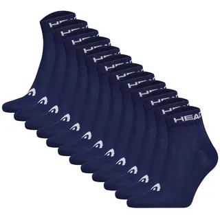 Sneakersocken HEAD "Socken Elements All Sport Quarter 12P 12er Pack", Damen, Gr. 39-42, blau, Obermaterial: 73% Baumwolle CO. 23% Polyester PES. 2% Polyamid PA. 2% Elasthan EL., Socken Sneakersocken