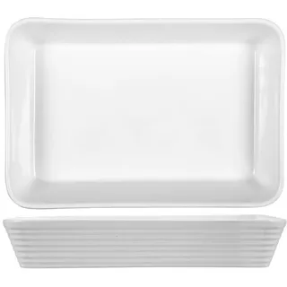 Home Porzellan Auflaufform Weiß Rechteckig 40x27