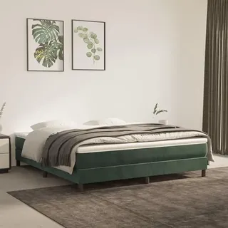 Taschenfederkernmatratze Dunkelgrün 160x200x20 cm Samt Matratze, Boxspringmatratze, Bettmatratzen, Federmatratze - dunkelgrün