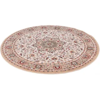 THEKO Wollteppich »Dolna - 859«, rund, 10 mm Höhe, Kurzflor, reine Wolle, Orient-Optik THEKO beige B: 200 cm   Ø 200 cm   1 St.