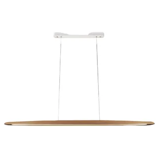 Ribot Pendelleuchte aus Metall und Eichenholz, 26 W 3000 K LED, 2945 lm Lichtstrom, modernes und elegantes Design für den Innenbereich, Schutzart IP20 - Braun