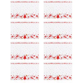 COM-FOUR com-four® 8X Platzmatte für Weihnachten - Platzset mit Advents-Motiven für Küche und Esszimmer - Platzdeckchen mit winterlichen Motiv - weihnachtliches Tischset (Rentiere)