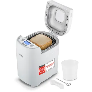 TZS First Austria - Brotbackautomat 900g - 550W - 13 Programme & Timer - Brotbackmaschine mit Knethaken - Weiß/Grau