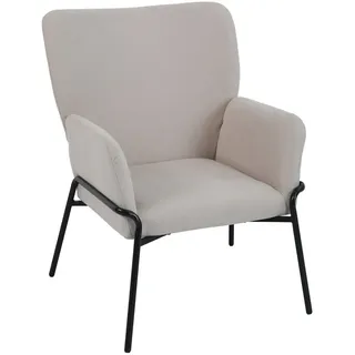 Svita Loungesessel Freia Stoff Beige , Textil , 66x92x64 cm , Wohnzimmer, Sessel, Polstersessel