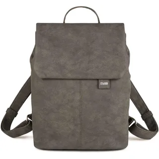 Zwei Damen City-Rucksack Mademoiselle.M MR13 Tagesrucksack 7 Liter, gepolstertes Laptopfach, Magnet-Verschlussklappe, Hauptfach mit Reißverschluss, Rückenpolsterung, klassisch-elegant (nubuk-stone)
