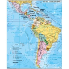Mittel- und Südamerika politisch 1: 70.000 000