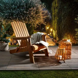 Ambia Garden Gartensessel , Akaziefarben , Holz , Akazie , vollmassiv , eckig , 73x93x91 cm , wetterfest , Gartenmöbel, Gartensessel, Gartenstühle