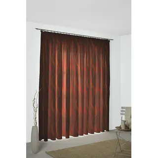 Vorhang WIRTH "Lupara" Gr. 1, rot, B:132cm H:145cm, Jacquard, Baumwolle, Polyester, Gardinen, Vorhang