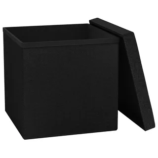 Sitztruhe VCM "Stoff Sitztruhe Sitzbank Truhe Box Hocker Boxas", schwarz (anthrazit), B:38cm T:38cm, Obermaterial: 100% Textilmaterial TEXMAT., Sitzbänke, Sitztruhe
