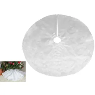 100cm Weißer Plüsch Weihnachtsbaum Rock Dekoration