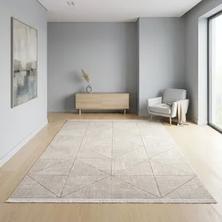 Sehrazat Venus 8083 Kurzflorteppich 80 x 150 cm Beige
