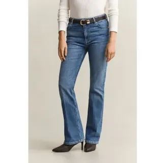 Gant für Damen. 4100307 Elastische ausgestellte Jeans in Blau (32), Lässig, Baumwolle, Denim