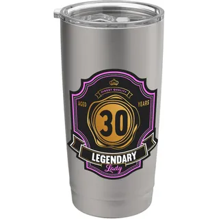 30. Geburtstag 30 Jahre aged 30 Years Whisky Whiskey Doppelwandiger Edelstahl-Thermobecher