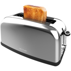 Bild von Vertikaler Toaster Toastin' time 850 Inox Long Lite, 850 W, 2 Scheiben Brot, 3,8 cm breiter Schlitz, Brötchenaufsatz und Krümelschublade, Edelstahl