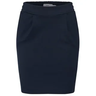 ICHI Herbstblauer Rock mit Taschen, Größe M