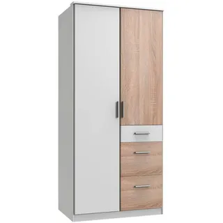 WIMEX Kinderkleiderschrank Joker 91 x 199 cm Eiche weiß