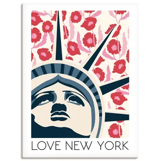 Artland Wandbild "Love New York" Elemente der Architektur 1 Stk. tlg. als Alubild, Leinwandbild, Poster, Wandaufkleber in verschied. Größen, farbe bild(er): rot