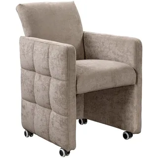 exxpo - sofa fashion Esszimmersessel Barista Massivholz beige